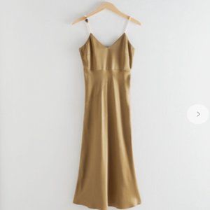 & OTHER STORIES Rope Strap Midi Slip Dress SIZE 2